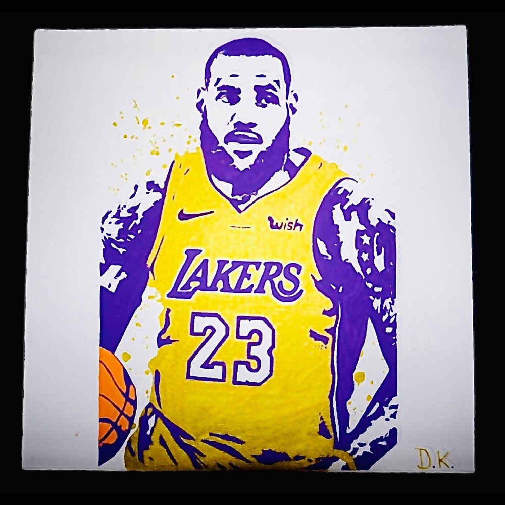 LEBRON JAMES LAKERS ART